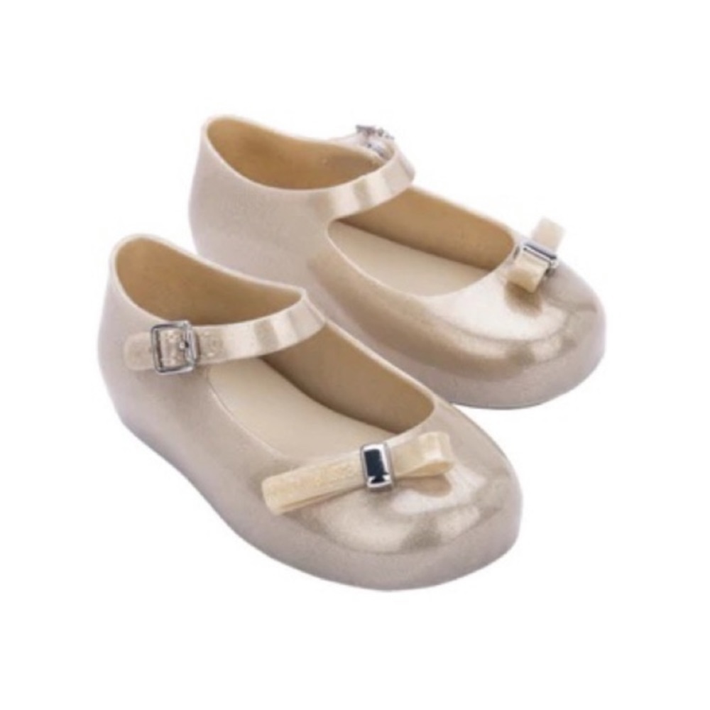 Mini Melissa Mini Dora - white/gold glitter